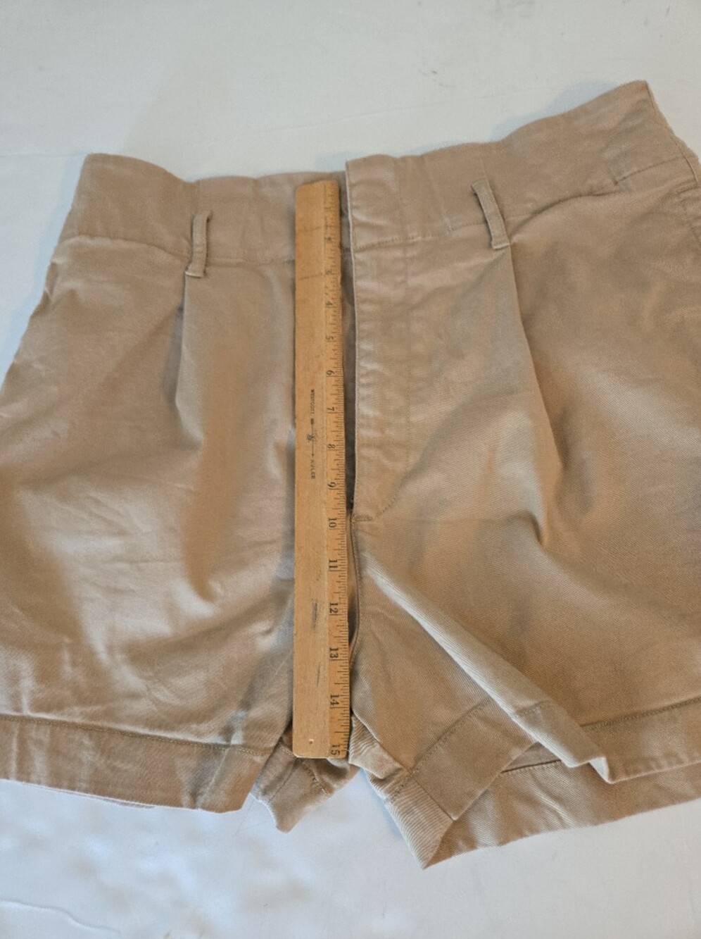 Lauren Ralph Lauren Classic High-Waist Khaki Tan Women’s Shorts Size 12 - Picture 6 of 10